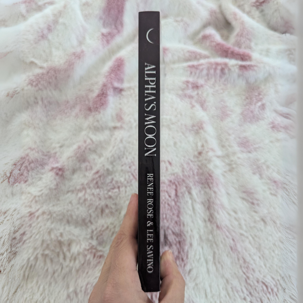 Image of the spine of the "Alpha's Moon" book.