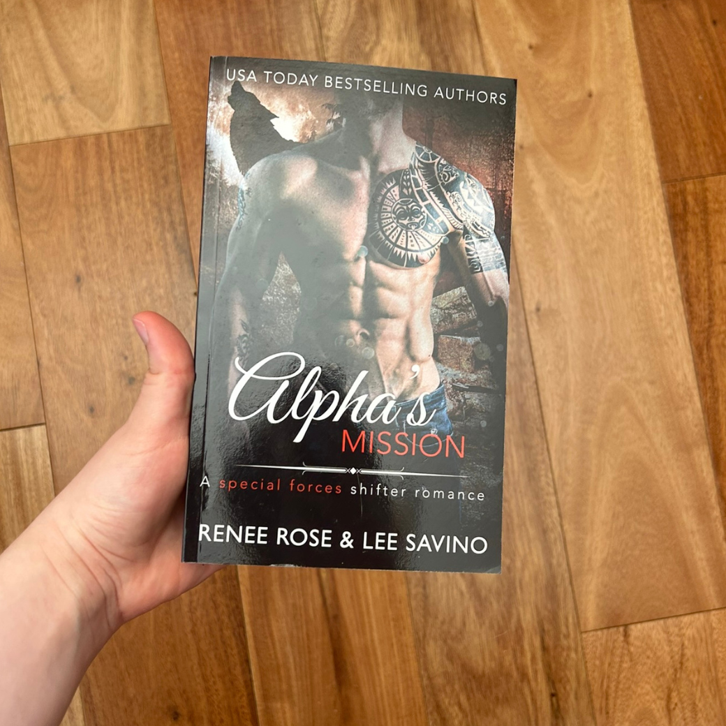 Photo of someone holding a classic Alphas Mission cover paperback