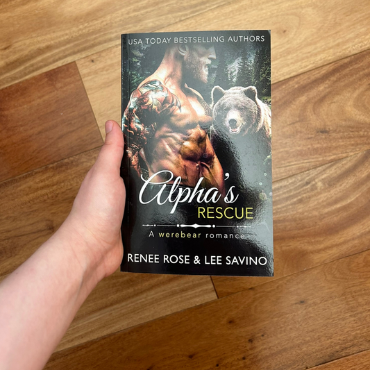 Photo of someone holding a classic Alphas Rescue cover paperback