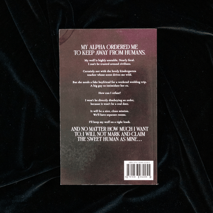 Back cover of Alpha's Moon on black velvet
