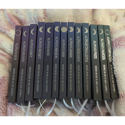 spines of 13 books in the set