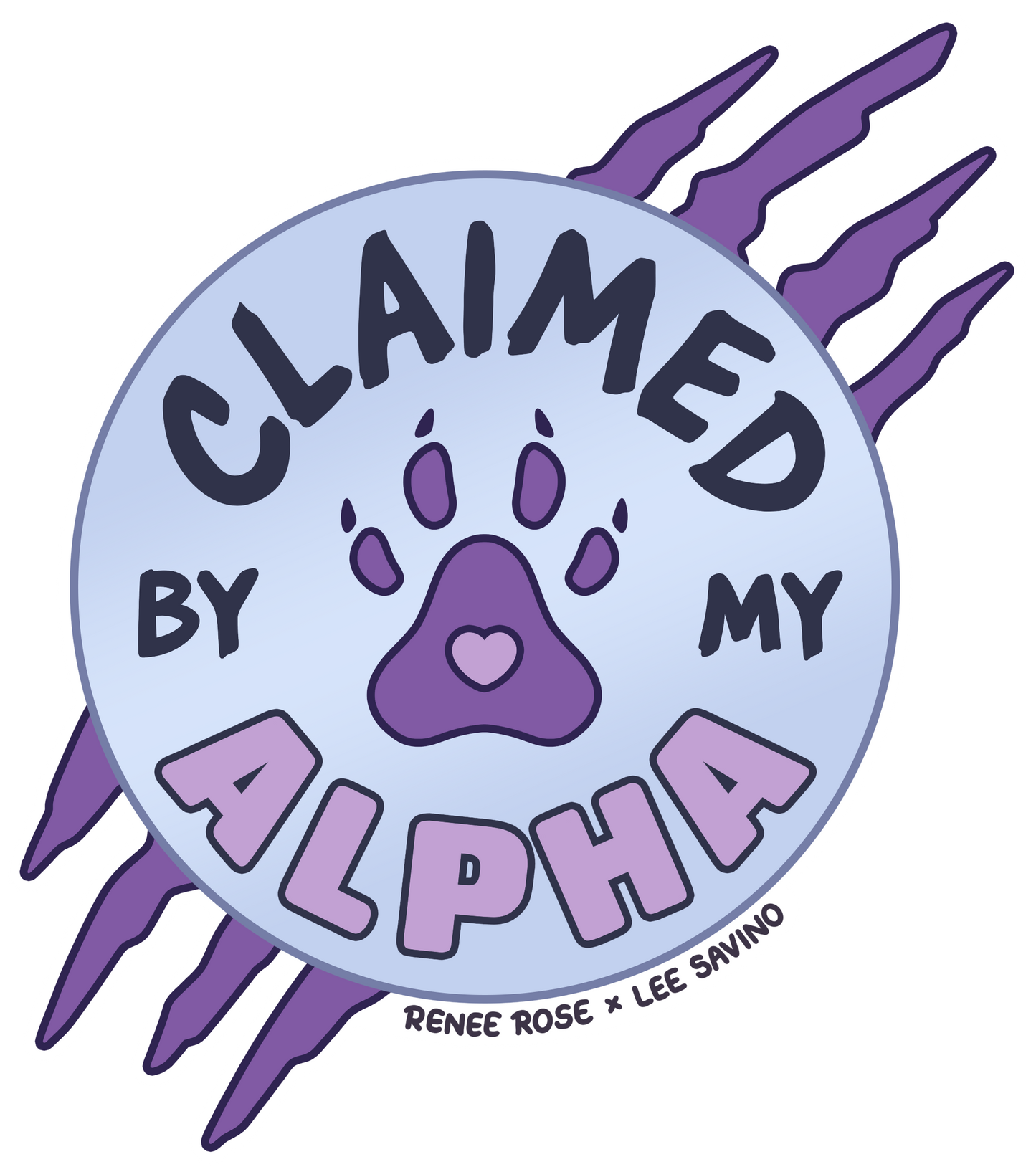 Claimed by my alpha purple sticker 